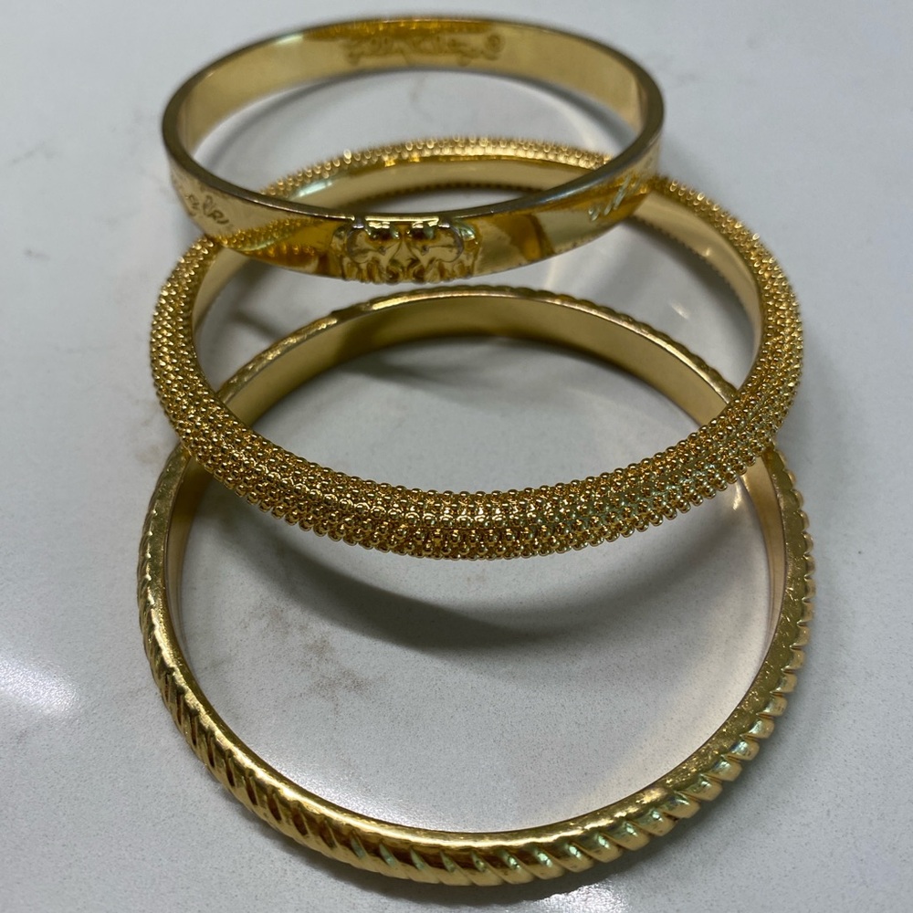 Lilly Pulitzer Set of Three Gold Bangles